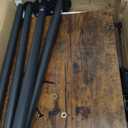 Tv Trays Set of 2 for Couch - 360Swivel Height Adjustable, Larger Metal and Wooden Base to Prevent SlippingTV Tray C Shaped End Table Food Snack Trays for Eating Sofa Bed Bathroom (Brown)