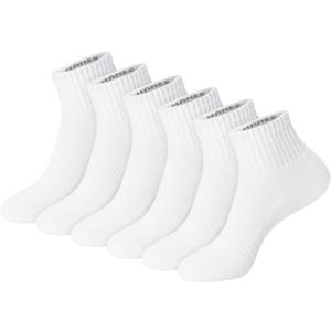 Hanes Unisex Plain White Socks Pack or Plain Black Socks Pack, Men's, Women's & Teen Sizes, Crew and Ankle 6-Packs (Large)