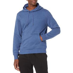 Amazon Essentials Men's Pullover Sweatshirt Hoodie, Big & Tall Options  (Large, Blue Heather)