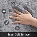 Merelax Soft Modern Indoor Large Shaggy Rug for Livingroom Bedroom Dorm Kids Room Home Decor, Non-Slip Plush Fluffy Furry Fur Area Rugs Comfy Nursery Accent Floor Carpet 9x12 Feet, Grey