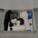 JONYJ Handheld Car Vacuum Cleaner, 16000PA Hand Held Vacuum Portable Cordless, 2 in 1 Air Duster and Vacuum Cleaner with LED Light, Multi-Nozzles, 120W High Power Mini Vacuum for Home, Pet, Office (White & Blue)