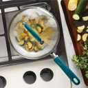 Rachael Ray Create Delicious Deep Nonstick Frying Pan / Fry Pan / Skillet with Lid - 9.5 Inch, Blue (Teal Shimmer)