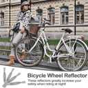 4 Pack Bike Wheel Reflectors Bicycle Spoke Reflector, Bicycle Spoke Reflectors for Adult Bikes, Bike Wheel Reflectors for Adult Bikes, Bicycle Spoke Reflectors for Ebikes, Bike Spoke Reflectors