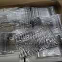 YOUBET 700PCS Silver Plastic Plates - White and Silver Disposable Plates - Silvery Plastic Dinnerware Set - Include 200 Plates, 300 Heavy Duty Silverware, 100 Cups and 100 Napkins for Wedding & Party