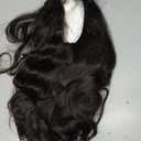 FAVE Natural Wave Human Hair Wigs with Bangs 20" Brazilian Virgin Human Hair 1×3 HD Lace Top Wig Black Wig with Bangs Glueless Wigs Easy Install