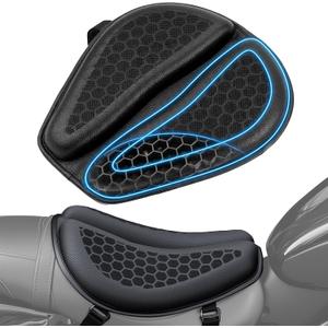 Motorcycle Seat Cushion 3D Honeycomb Motorcycle Gel Seat Cushion Petal Shape Design - Not Stuffy, Protecting Sensitive Areas, Stay Cool and Comfortable for Long Ride
