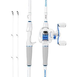 KastKing Centron Lite Twin-Tip Fishing Rod and Reel Combo, 6'6" M, Right Handed
