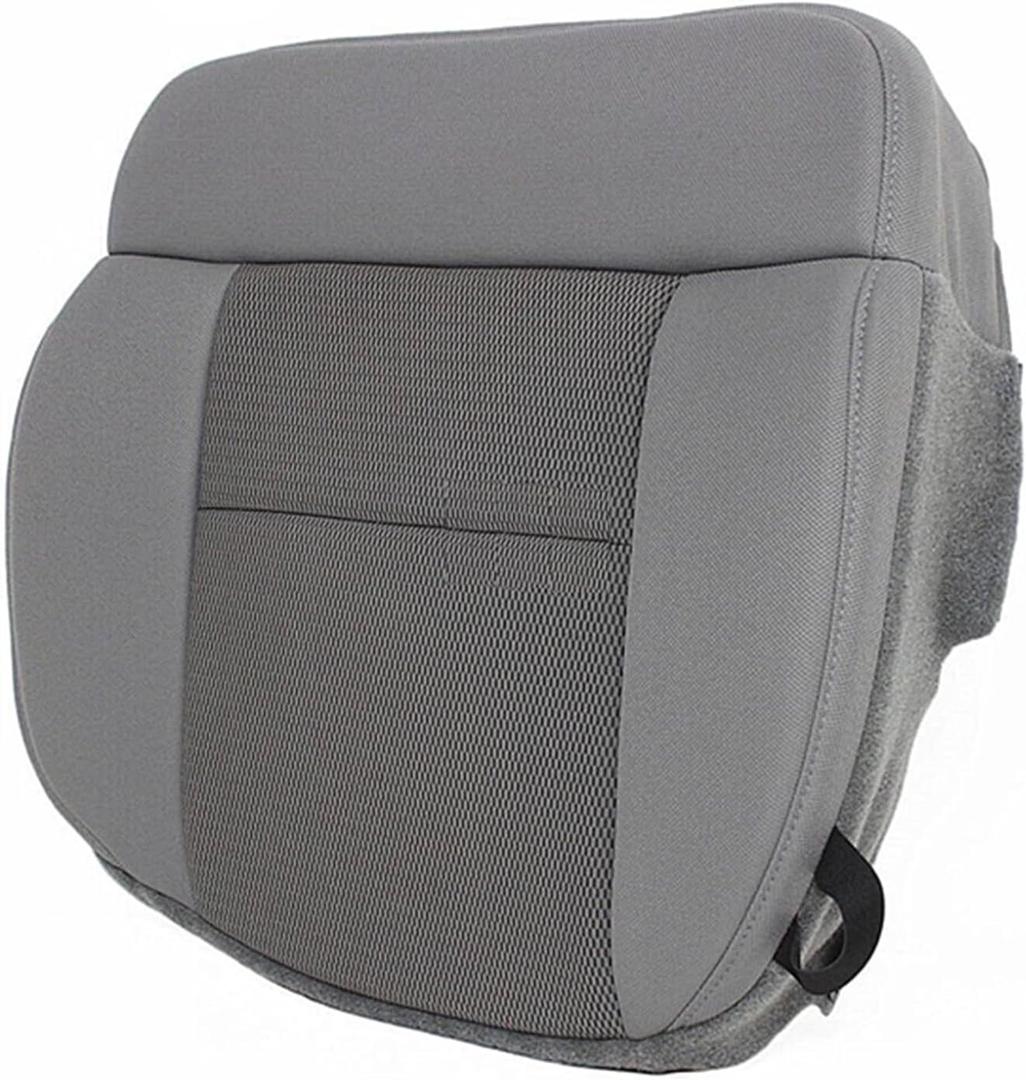 NLQR Front Driver Side Bottom Replacement Perforated Cloth Seat Cover Flint Gray #PE or NE Compatible with Ford F150 XLT F150 STX F150 FX4 2004 2005 2006 2007 2008