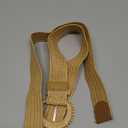 Straw Woven Elastic Belt for Women Stretchy Belts for Dress Fashion Boho Waist Belt Rattan Raffia Ladies Belts