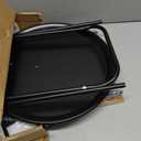 Garden 4 you Folding TV Tray Table, Metal Round Side Table, Black Dinner Table with Metal Frame, Modern Outdoor Tray Table for Living Room, Bedroom, Patio & Small Spaces, 2 Packs