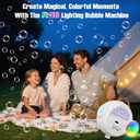 Bubble Machine for Kids Toddlers, Automatic Bubble Blower with RGB Light, 4000+ Bubbles/Min Bubble Maker with 10 Refill Packs, Easter Christmas Birthday Party Gifts for 3 4 5 6 7 8 Year Old Boy Girl