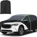 Car Cover for CX-9/CX-90 2007-2026, 7 Layers Full Car Cover All Weather Car Covers for CX9/CX90, Waterproof Outdoor Cover with Zipper Door Reflective Strips