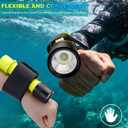 Dive Light Scuba Flashlight 2 Pack IPX8 Waterproof 3 Modes, 5.71*1.38 inches
