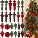 24 Pcs Christmas Large Hanging Honeycomb Balls Jumbo 3D Paper Christmas Tree Ornaments Neutral Paper Lantern Ornament Vintage 3D Hanging Honeycomb Balls for Xmas Tree New Years Holiday Home Decor