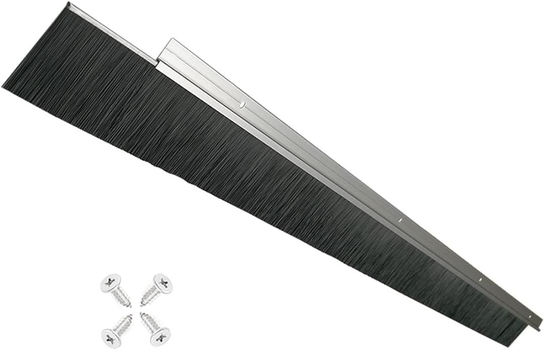 Retsun (2.5+0.9) x 39.37 Inches Garage Door Brush Seals Sweeps Seal Garage Roll Up Door Brush Sweepfor Exterior Doors (1)