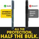 OtterBox iPhone 17 Pro Max (Only) Commuter Series Case Built-in MagSafe Thin, Dual-Layer, Pocket-Friendly, Port Cover Saltwater Breeze (Sage/Blue)