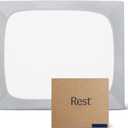 REST Evercool+ Fitted Sheet, CaliKing Size, Light Gray, 15" Deep (up to 18), Breathable Bedding for Hot Sleeper and Night Sweats, Bed Sheet with Ionic+ Self-Cleaning Silver Yarn for Sensitive Skin