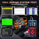 3.2" Big Screen 5 in 1 OBD2 Scanner+Battery Tester 5-36V 20-3300CCA >99.8% Accuracy Test OBD2/EOBD Diagnostic Tool Engine Code Reader EVAP Digital Diagnosis DTC for Car Motorcycle&Truck