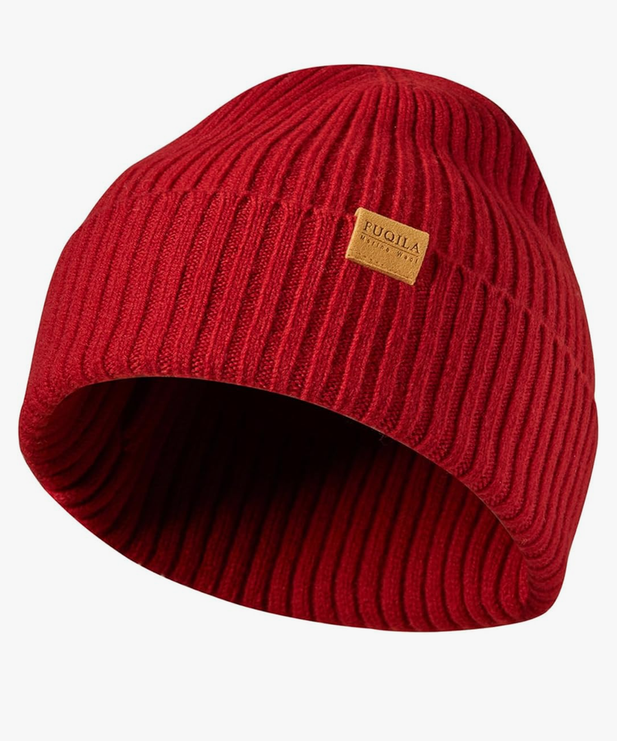 Nuohemule Merino Wool Cuff Beanie Hat, Unisex Warm Winter Caps Soft, Breathable & Cozy Stretchy Knitted Cuffed Cap