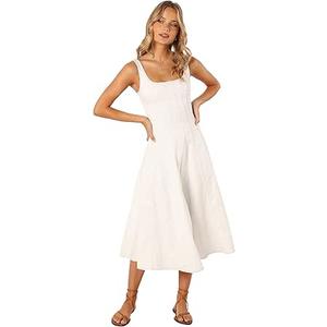 Petal & Pup Women's UNA Midi Dress, White L