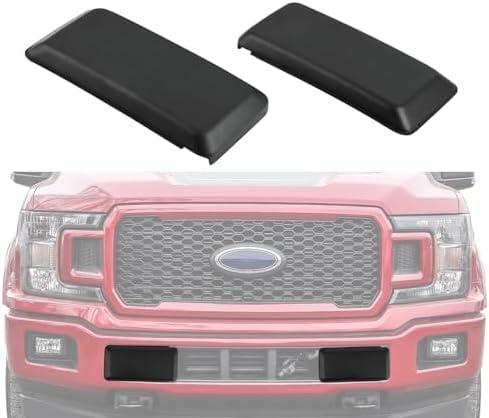 OKPARZ Replacement for Front Left Driver & Right Passenger Side Bumper Guard Pad Cap Inserts End Cover 2018-2020 Ford F150 F-150 JL3Z17E810AB
