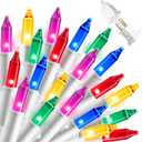 Joiedomi Christmas String Lights Indoor,200(2x100) Mini Multicolor Light with 42.8 FT White Wire, Lighting Decor for Patio Dorm Classroom Bedroom Holiday Wedding Party Garland Birthday Festival (2100ct)