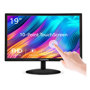 Touchscreen Monitor 19" FHD 1440x900 Multi-Touch Screen HDMI VGA Type-B Dual Speakers,60Hz,VESA,Wide Viewing Angle 170°,Brightness 300cd/m²,Tilt Adjust,PC Office Desktop Business Computer Display