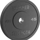 Hammer Strength 45Lb Black Standard Rubber Bumper Plate