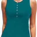 Daci Tankini Tops for Women High Neck Swim Top Tummy Control Bathing Suit Top Modest Swim Tank Top No Bottom, Size XL
