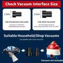 Shop Vac Extractor Kit,Wet Deep Dirt Cleaning Vacuum Extractor Kit,with 50FT Water Pipe,10FT Vacuum Hose,Convert Shop Vac to Professional Fabric Cleaner Machine,for Auto Carpet,Fabric Sofa,Pet Mess.