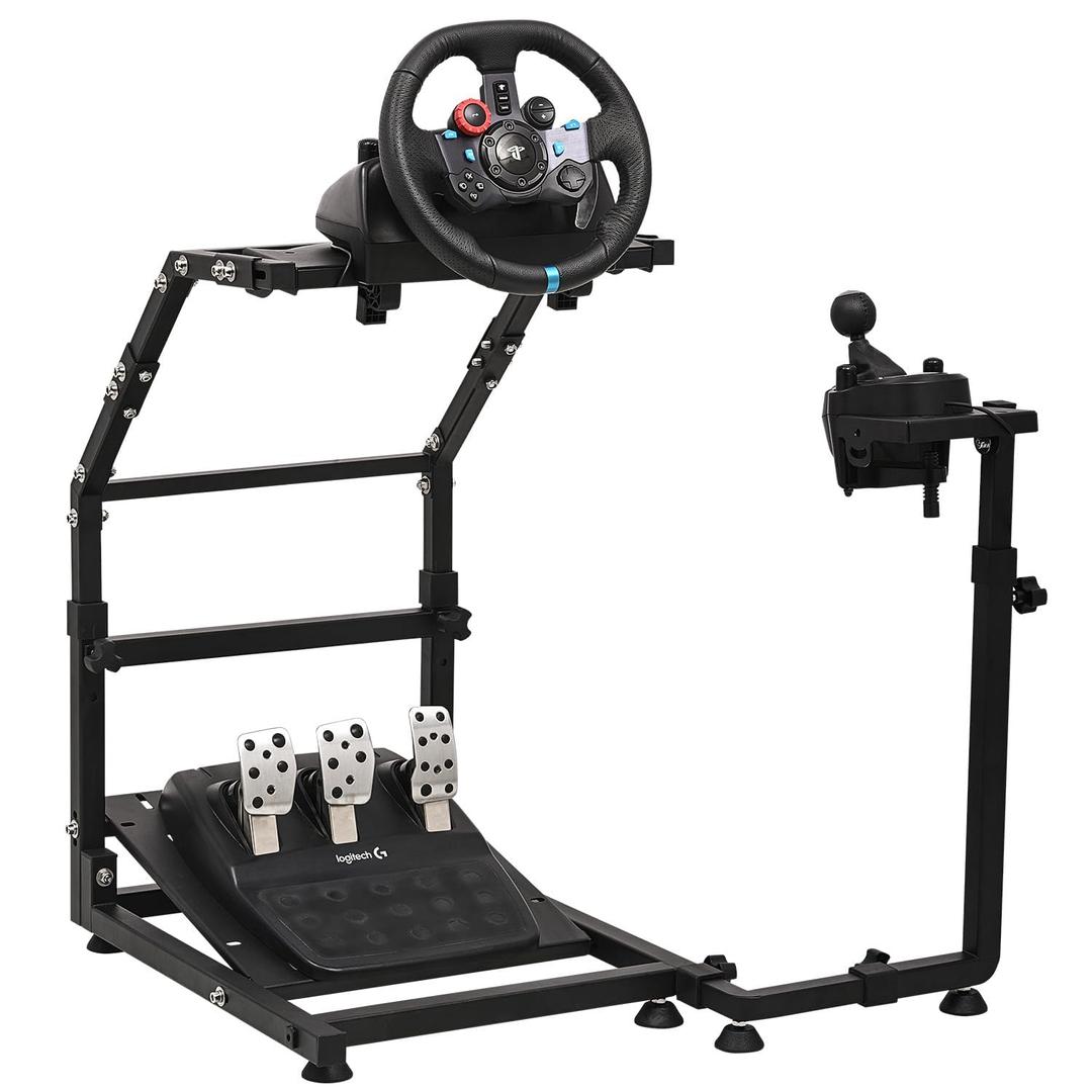 CXRCY Racing Wheel Stand Height Adjustable & Foldable Steering Wheal Stand Compatible with Logitech G920 G29 G27 G25 Gaming Cockpit (Wheel and Pedals Not Included)