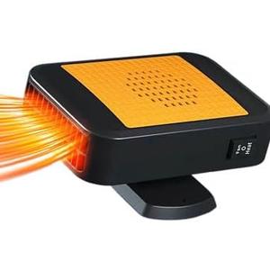 Portable Car Heater & Defroster,12V Car Heaters for Vehicle – 2in1 Heating & Cooling Fan,with 360° Rotatable Base Plug In Windshield Defogger for Car,Truck,SUV,RV