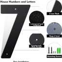 3 x 4 Inch Black Aluminum Letters, Floating House Address Numbers for Outside, Modern Metal Door Numbers Letters, Metal House Address Letter and Number for Home Office Apartment (0)
