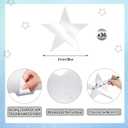 Epakh 36 Pieces Star Card Stock Cutouts 11 Inches Glitter Double Printed Paper Stars Decoration for Classroom Bulletin Board Movie Night 250th Anniversary USA (Silver)