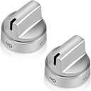 AMI PARTS Fits for GE Stove Knobs Replacement WB03X24818 -Compatible with GE Range Oven Gas Stove Knobs - (Not Universal) Replace 4363588 AP5989029 PS11729081 EAP11729081 2-Pack