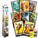 The Mandalorian Mosaic Poster Set ~ 2 Pack Mystery Deluxe Grogu Wall Art Posters, Star Wars Decal Sticker and Star Wars Mobile Wallet | Baby Yoda Room Decor Bundle, 12" x 18"