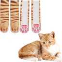 Valpeak 3D Cat Mask, Cat Headband, and Funny Cat Socks with cat Tails (Orange Cat Three-piece)