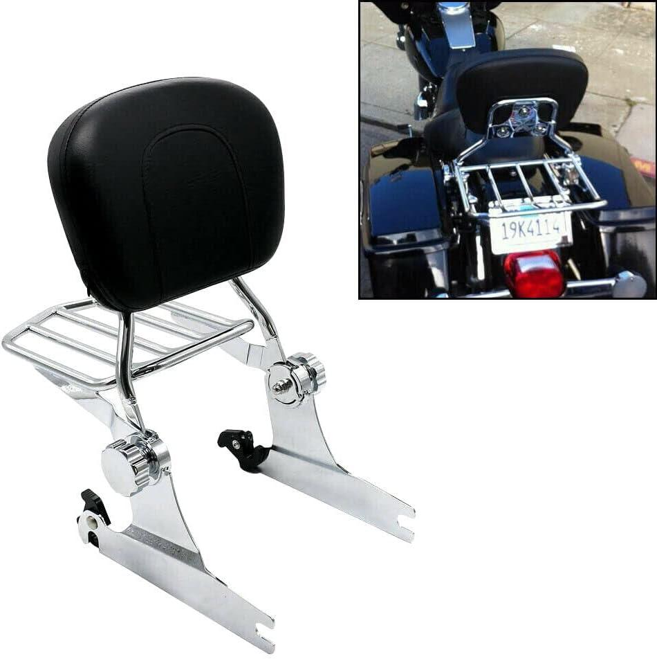 Motorcycle Rear Seat Backrest Sissy Bar Back Rest Compatible For Harley Davidson Heritage Softail FLSTC/Springer FLSTS/Fatboy EFI FLSTF Custom