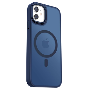 iPhone 11 Pro Max Compatible with Magsafe, Translucent Frosted Slim Shockproof Protective Cover for iPhone 11 Pro Max, Navy Blue