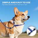 6FT Slip Lead Dog Leash with Double Padded Handle, Anti-Tangle Slip Leads for Dogs, Reflective Nylon No-Pull Training Leash for Small Medium Dogs, Navy Blue