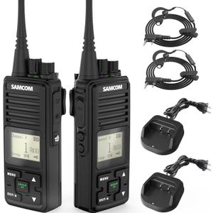 SAMCOM FPCN10A 2 Way Radios Walkie Talkies Rechargeable, 3000mAh Two-Way Radios Long Standby, Group Call Professional UHF Handheld Radio for Commercial Church Warehouse, 2 Packs