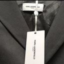 KARL LAGERFELD mens Side Buttons Top Coat (X-Large, Black)