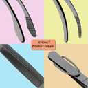 JETKONG 2 Pcs 12'' Curved Kitchen Tweezers Stainless Steel Long Tweezer Tongs Professional Chef Tweezers for Cooking, Grilling and BBQ (Black)