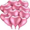 48 Pcs 18 Inch Heart Foil Balloons Valentine's Day Balloons Large Heart Shaped Balloons Romantic Love Balloons for Valentine's Day Wedding Proposal Birthday Party Room Decorations (Pink)