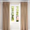 Tension Double Curtain Rods for Windows by EZFurni,31 to 83 Inch Wide, Adjustable No Drill Curtain Rods for Living Room,Bedroom,Decorative Window Treatment,Renter Friendly,39 to 130 Inch Height,White