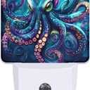 Octopus Watercolor Night Light Plug into Wall,Nightlights with Light Sensor Dusk to Dawn,Plug in Night Lights for Kids,Warm Lamps for Bathroom Bedroom Kitchen