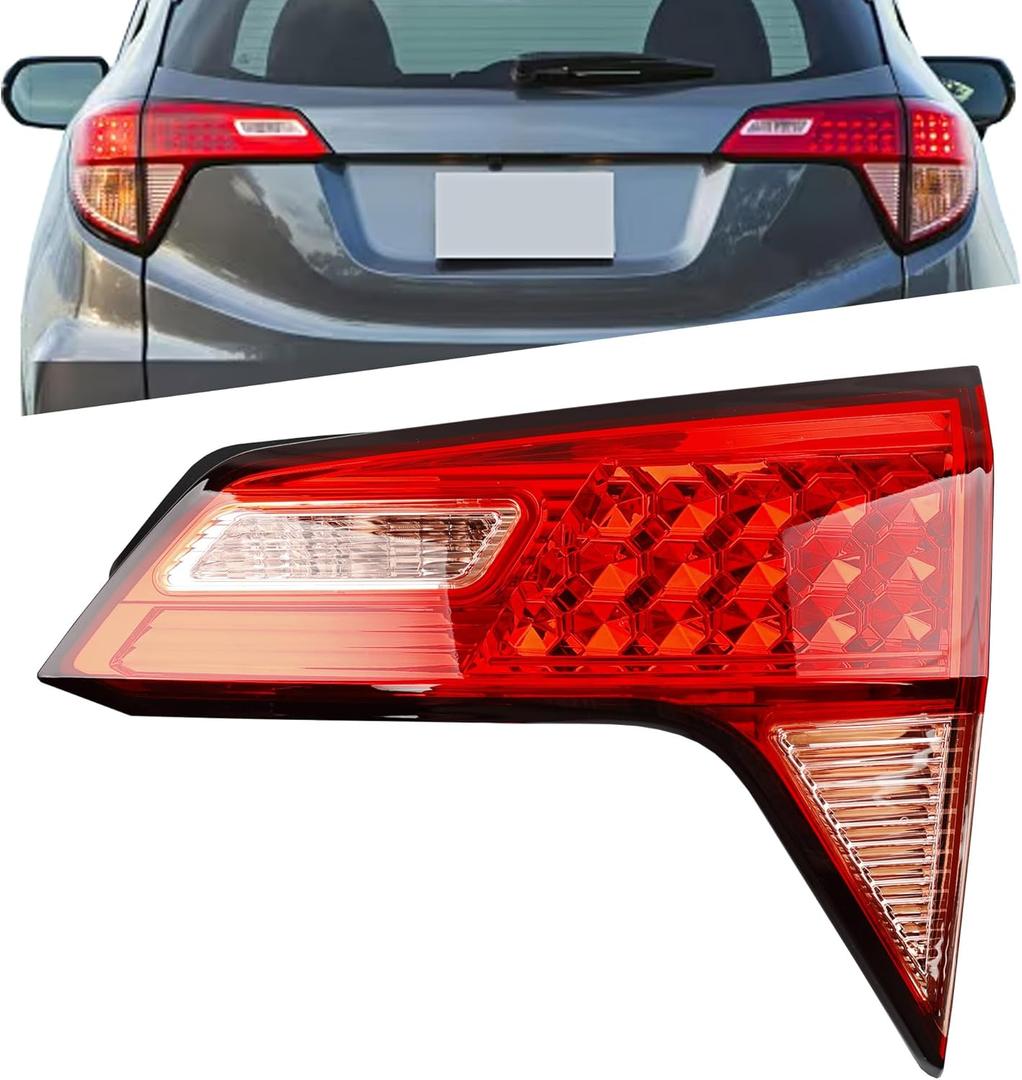 Inner Tail Light for Honda HRV 2016 2017 2018 - Brake Taillight Assembly Rear Lamp Replacement for 34150-T7S-A01 and 34150T7SA01 - Passenger Right Inner Side