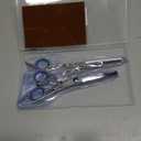 FAIGEO Professional Dog Grooming Scissors Kit, Titanium Coated Dog Scissors for Grooming, Grooming Shears Kit - Straight,Thinning, Curved Scissors and Comb for Dog Cat Pet 2 Pcs