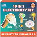 Butterfly EduFields STEM Kit 10-in-1 Science Experiments & Projects for Kids Ages 5-12 | Engineering Building Toy, Electronic Motor Robot Craft for Boys & Girls, Outdoor Summer Gift