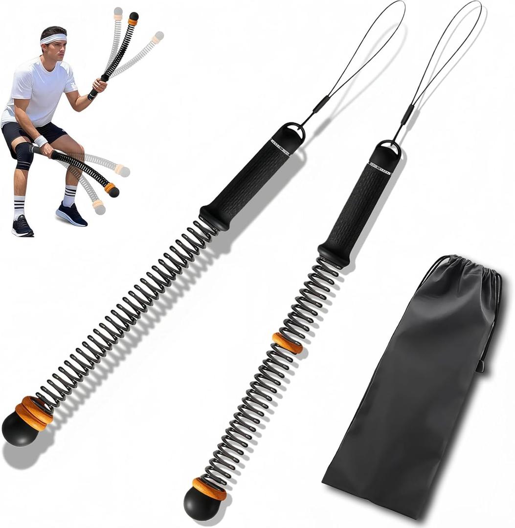 2Pcs Ropeless Battle Ropes for HIIT, Cardio, Strength & Low-Impact Training, Portable Weighted Home Gym Equipment Non-Slip Handle, Cordless Battle Ropes for Men & Women, Upgrad Battle Rope with Bag